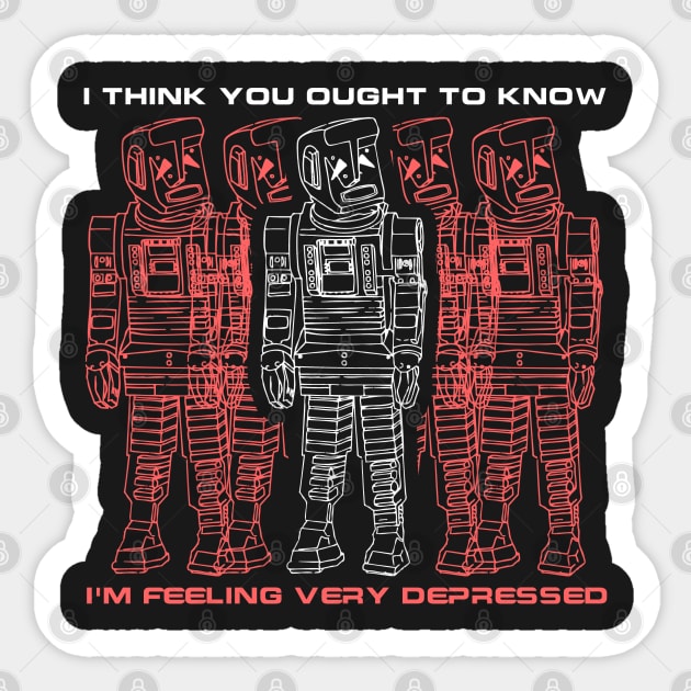 Marvin the Paranoid Android Sticker by Meta Cortex